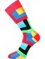 Pánské veselé barevné ponožky Lonka WEAREL 013, červená