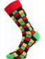 Pánské veselé barevné ponožky Lonka WEAREL 021, červená