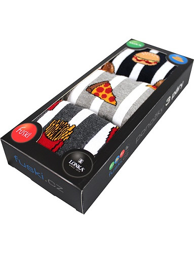 Pánské ponožky Lonka DEFOOD BOX - dárkové balení