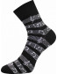 Ponožky Boma IVANA 54, noty, barva černá