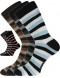 Ponožky Boma PRUHANA 05 - balení 3 páry v různých barvách