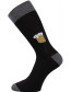 Pánské ponožky Lonka WEBOX 008, vzory piva, černá