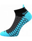 Sportovní ponožky VoXX INTER, mix B, černá, s detaily ve světle tyrkysové