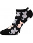 Dámské ponožky Boma Piki 54, vzor kočky, barva černá