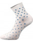 Dámské ponožky Lonka FLAGRAN, mix B, bílá s puntíky světle modrá