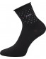 Dámské ponožky Lonka FLOWI, mix A, černá, s magenta řetízkem