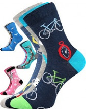 Dětské ponožky Boma 057-21-43 10/X - balení 3 různé páry v barevném mixu