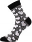 Ponožky Boma IVANA 59, srdíčka v barvě bílé