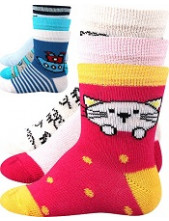 Kojenecké ponožky Boma BEJBIK - balení 3 páry v barevném mixu
