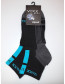 MOSTAN sportovní ponožky VoXX, černá s tyrkysovými prvky