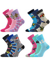 Dětské veselé ponožky Boma 057-21-43 14/XIV - balení 3 různé páry