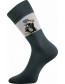 Společenské ponožky Boma, Krtek KR 111 mix A, tmavě šedá