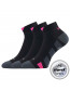 Sportovní ponožky VoXX Gastm, černá II / černá - neon růžová