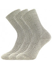 Silné melírované ponožky Boma KLEŤ i nadměrné velikosti - balení 3 páry
