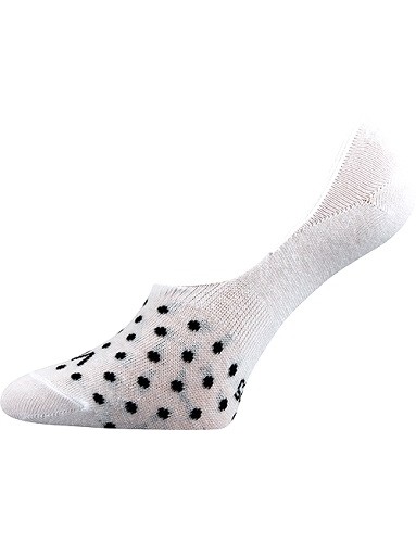 VERTI ponožky ťapky VoXX, bílá s černými puntíky