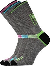 SPECTRA sportovní ponožky VoXX - balení 3 páry v barevném mixu