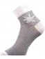Ponožky Boma Jana Mix 25, černobílé proužky s kytkou