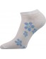 Ponožky Boma Piki dámské Mix 18A, bílá s modrými kvítky